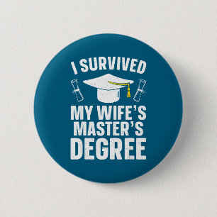 Masters Degree Graduation Art Men Design 6 Cm Round Badge