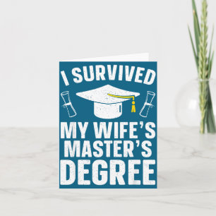 Masters Degree Graduation Art Men Illustration Card