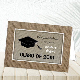 Masters Degree Graduation Card