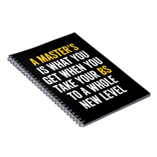 Masters Degree Graduation Funny Humour Quotes  Notebook