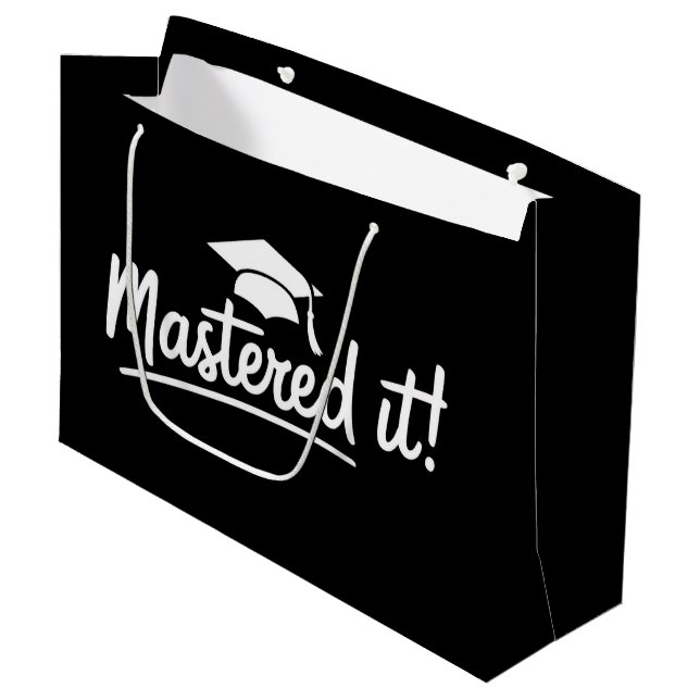 Masters Degree Graduation Gift Mastered It  Large Gift Bag (Front Angled)
