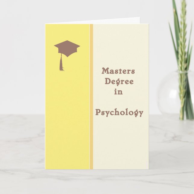 Masters Degree in Psychology Greeting Card (Front)