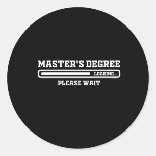 Master'S Degree Loading Please Wait Progress Bar Classic Round Sticker