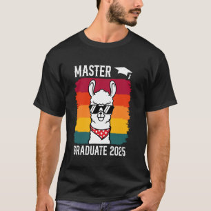 Master's Degree MASTER GRADUATE 2025 Funny Lama T-Shirt