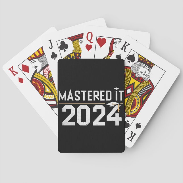 Master's Degree Mastered It 2024 Masters Degree  Playing Cards (Back)
