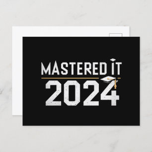Master's Degree Mastered It 2024 Masters Degree  Postcard
