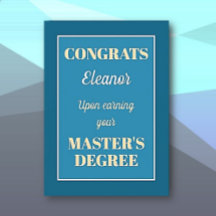 Master's Degree! Personalised graduation 