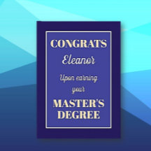 Master's Degree! Personalised graduation 