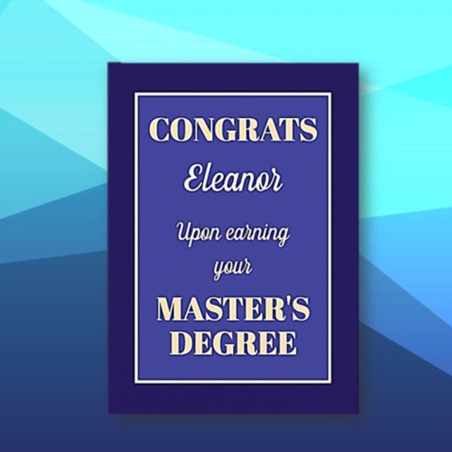 Master's Degree! Personalised graduation  Card (Creator Uploaded)