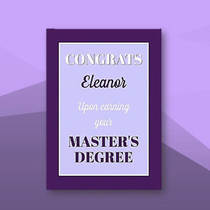 Master's Degree! Personalized graduation  Card