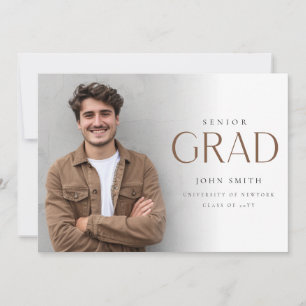 Masters Degree Senior Grad Photo Graduation Party Invitation