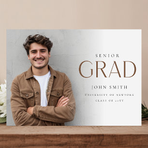 Masters Degree Senior Grad Photo Graduation Party Invitation