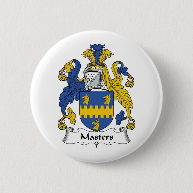Masters Family Crest 6 Cm Round Badge (Front)