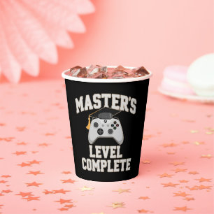 Master's Gamer Graduate Class of 2026 Graduation Paper Cups