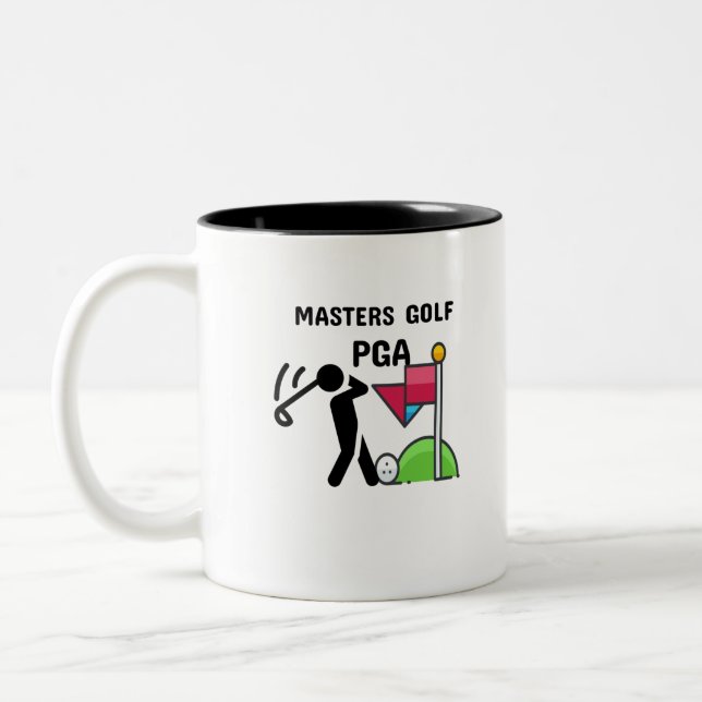 masters golf pga Two-Tone coffee mug (Left)