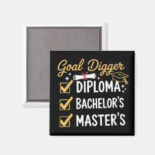 Masters Graduation Goal Digger Mastered It Class Magnet
