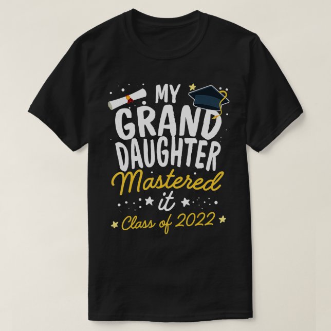 Masters Graduation My GrandDaughter Mastered It Cl T-Shirt (Design Front)