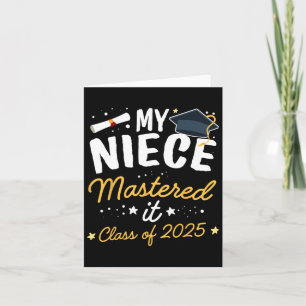 Masters Graduation My Niece Mastered It Cl Of 2025 Card