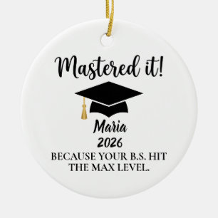 Masters Graduation Ornament, College Graduation  Ceramic Ornament