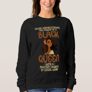 Masters Graduation Tee Black Queen Msw Social Work