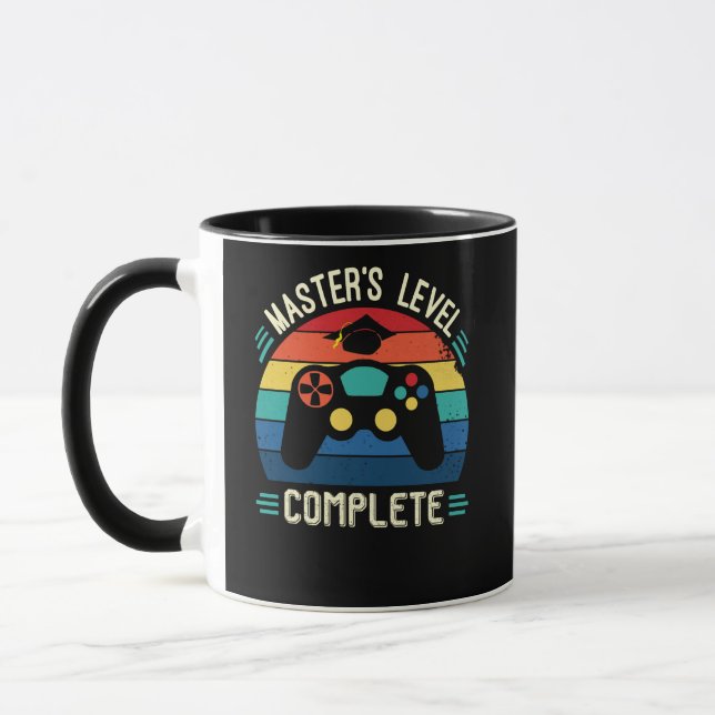 Master's Level Complete, Graduation GIft, Masters  Mug (Left)