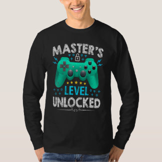 Master's Level Unlocked Gamer First Day Of School T-Shirt