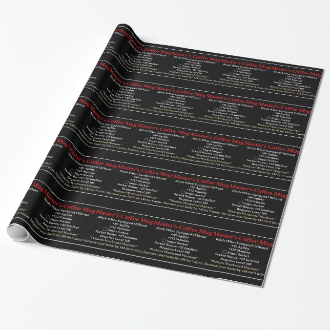 Master's Mug Wrapping Paper (Unrolled)