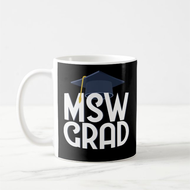 Masters of Social Work MSW Graduation Coffee Mug (Left)