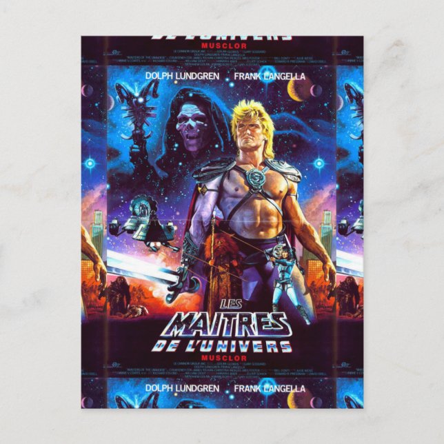 Masters Of The Universe 80s Movie He Man Scifi Holiday Postcard (Front)