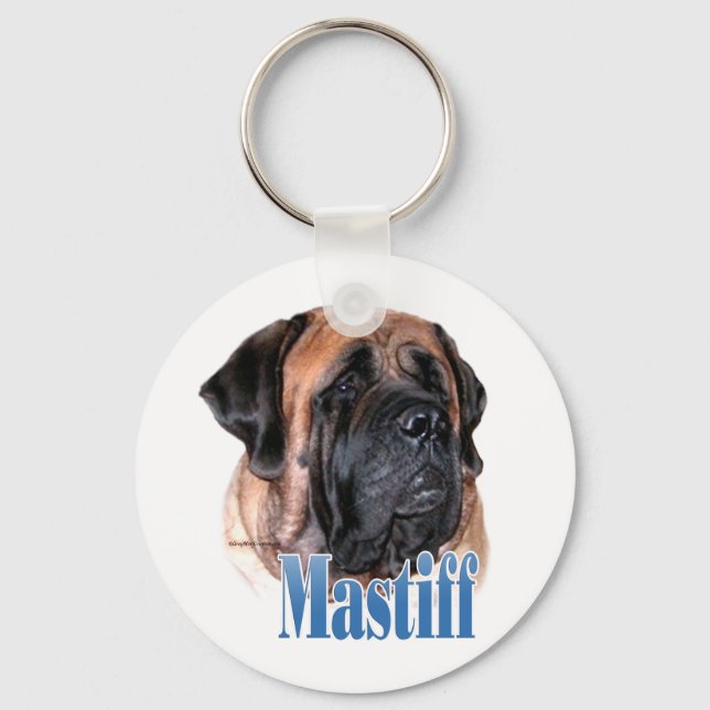 Mastiff (apricot2) Name Key Ring (Front)