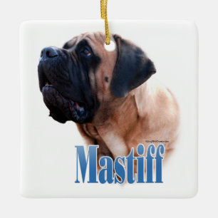 Mastiff (apricot) Name Ceramic Ornament