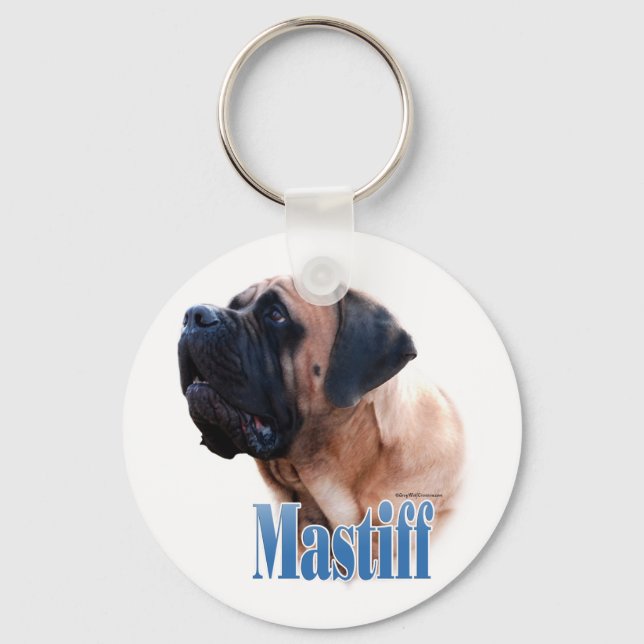 Mastiff (apricot) Name Key Ring (Front)