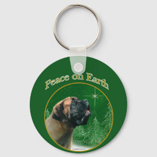 Mastiff (apricot) Peace Key Ring