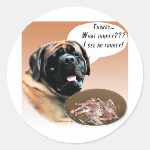 Mastiff (apricot) Turkey Classic Round Sticker