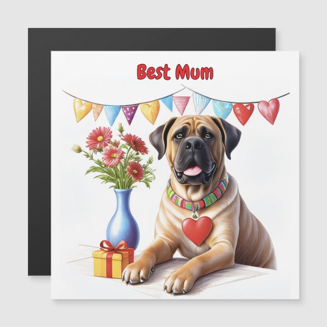 Mastiff auf einer Feier (Front/Back)