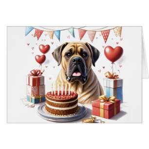 Mastiff auf einer Feier