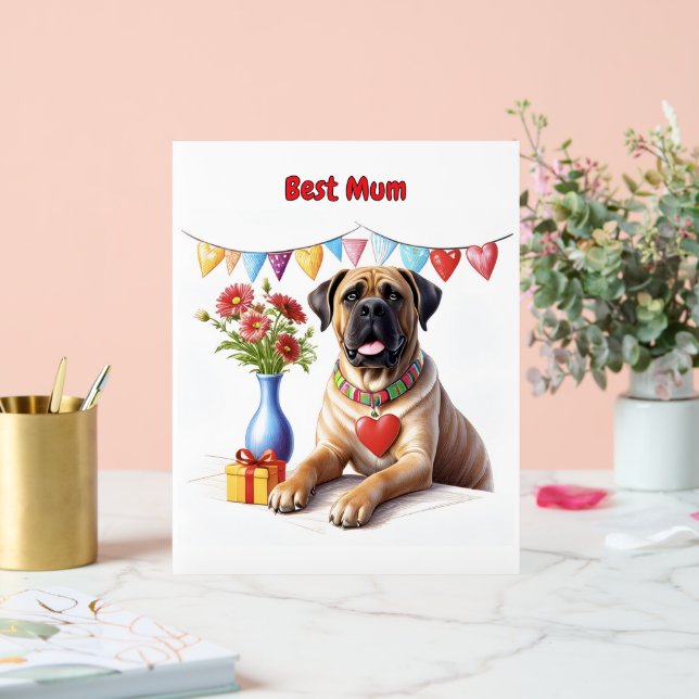 Mastiff auf einer Feier Acrylic Sign (Wedding)