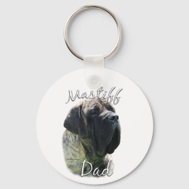 Mastiff (brindle) Dad 2 Key Ring (Front)