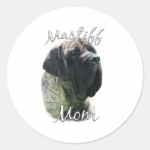 Mastiff (brindle) Mum 2 Classic Round Sticker