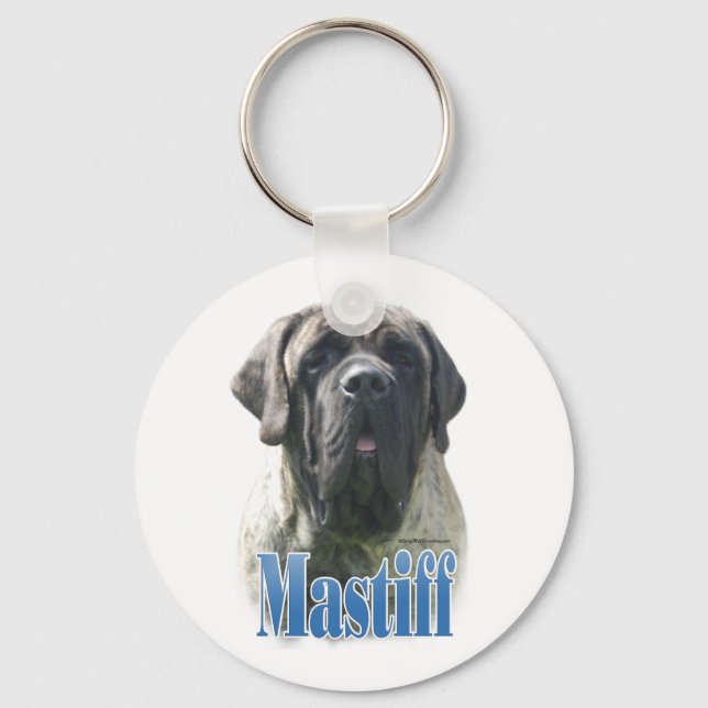Mastiff (brindle) Name Key Ring (Front)