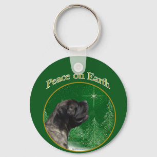 Mastiff (brindle) Peace Key Ring