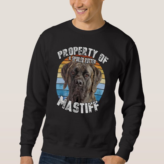 Mastiff Brindle Retro Property Of Sweatshirt (Front)