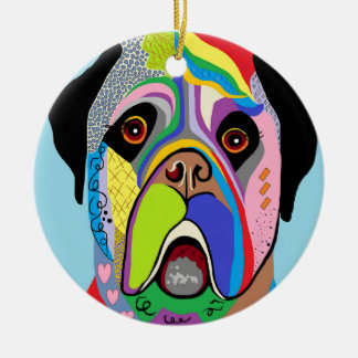 Mastiff Ceramic Tree Decoration