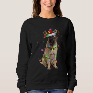 Mastiff Christmas Tree Light Pajama Dog Xmas Sweatshirt