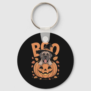 Mastiff Costume On Pumpkin Halloween Mastiff  Key Ring