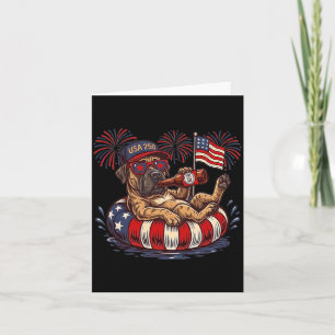 Mastiff Dog 250th Aamerica Patriotic Usa 4th Of Card