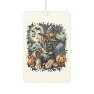 Mastiff Dog Halloween Square Car Air Freshener