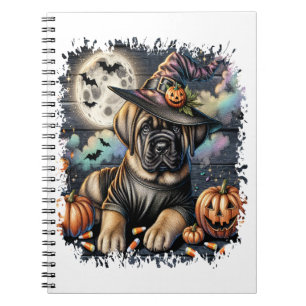 Mastiff Dog Halloween Square Notebook