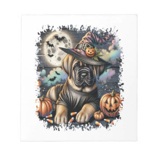 Mastiff Dog Halloween Square Notepad