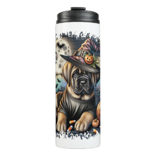 Mastiff Dog Halloween Square Thermal Tumbler